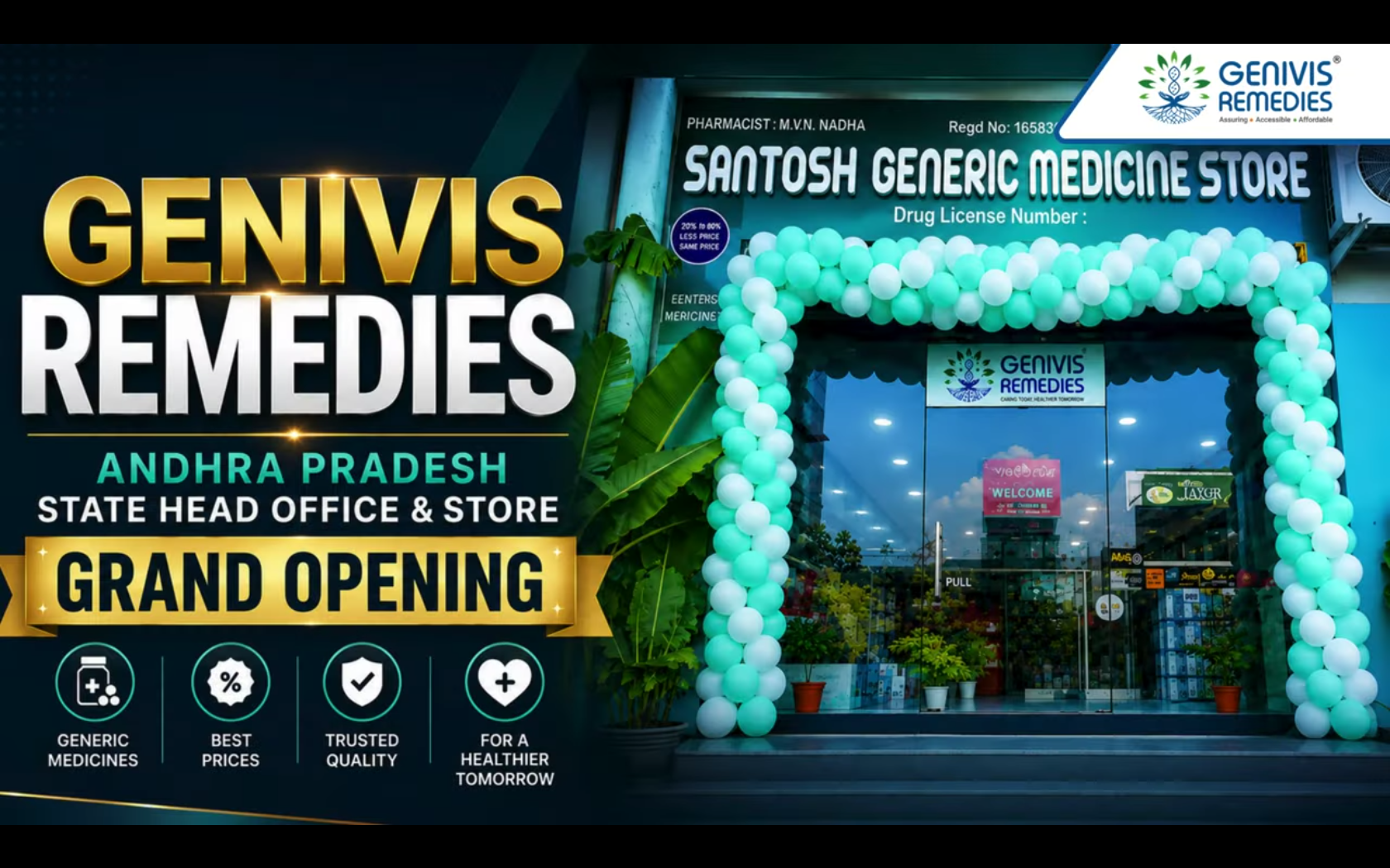 Grand Opening of AP State Office & Franchise Store | Genivis Remedies 